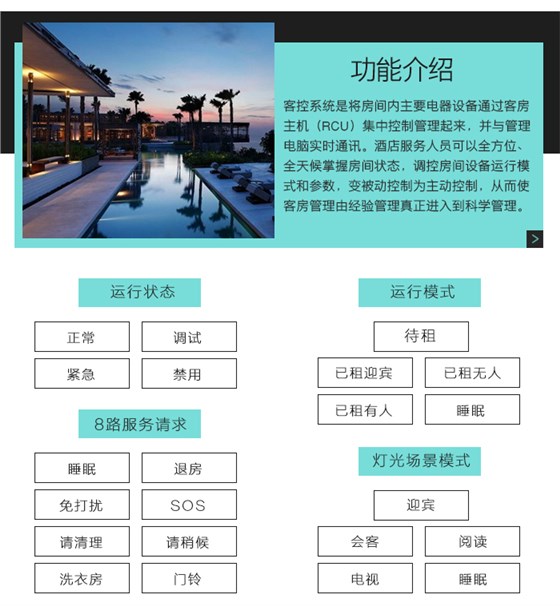 小金库钱包app下载客控系统功效先容，小金库钱包app下载客控系统的四种运行状态，五种运行模式，８路效劳请求，五种灯光场景模式