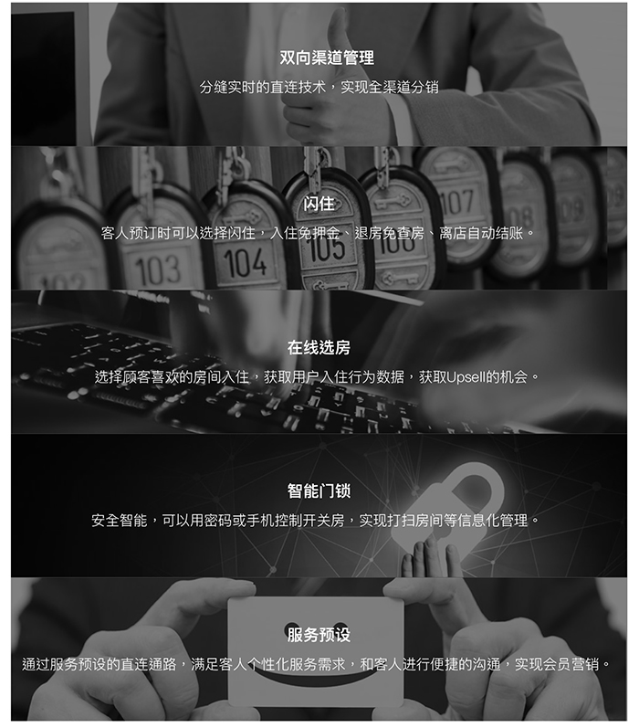 双向渠道治理，闪住，智能门锁，效劳预设